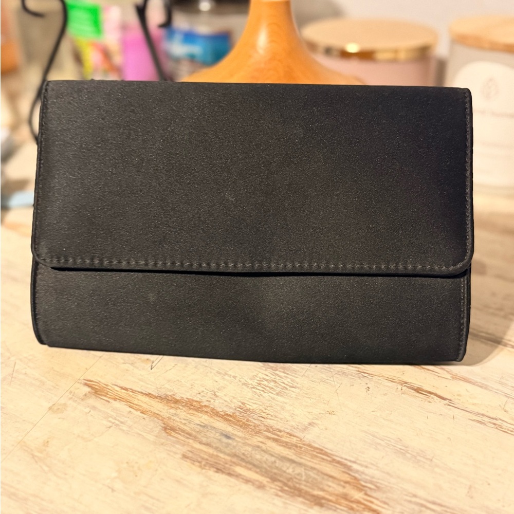 Nicole Miller Black Envelope Clutch